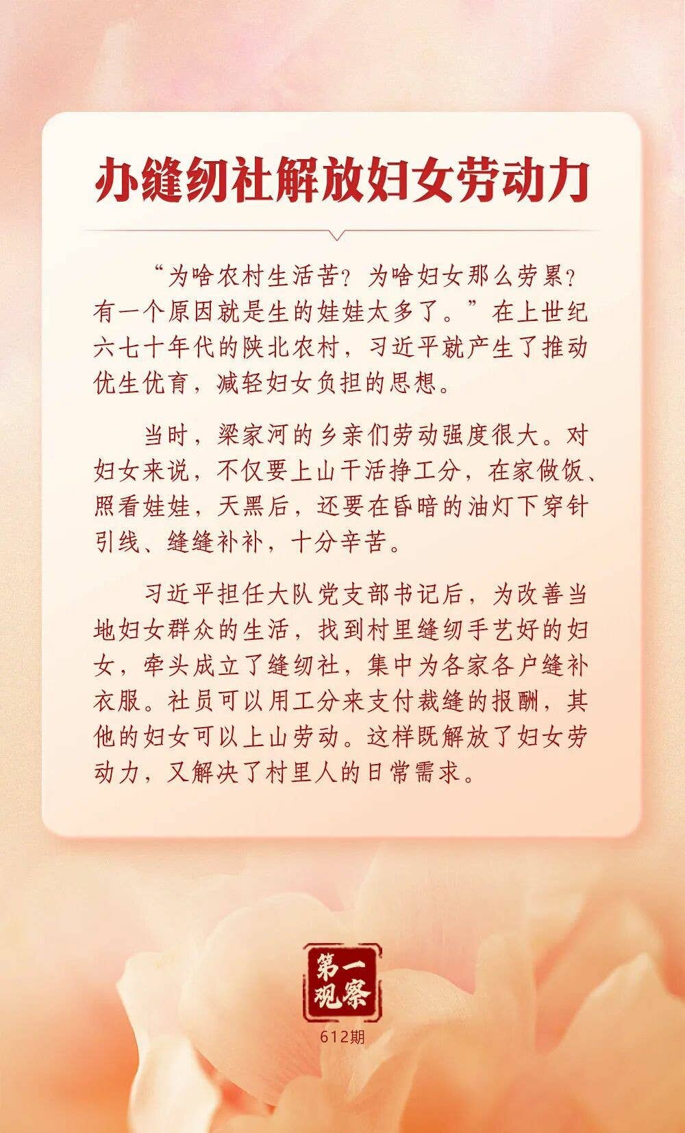 总书记关心妇女事业发展的故事